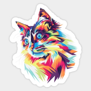 Colorful Cat Sticker